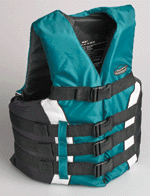 11231 deluxe 4-belt promotional series; teal-white-black promo vest.gif